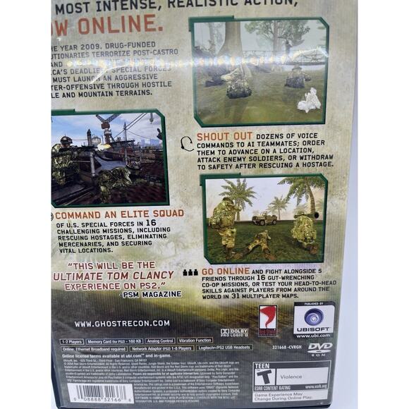 Tom Clancy’s Ghost Recon: Jungle Storm w/manual (Playstation 2/PS2) - TESTED - Picture 6 of 8